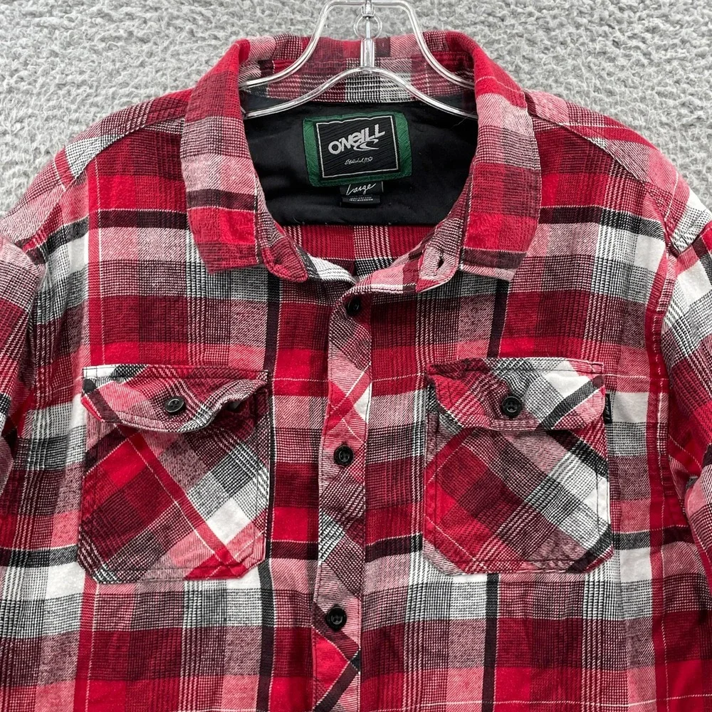 VTG O'Neill Flannel Shirt Men's Large Red Skate Surf Workwear Gorpcore Y2k Cabin